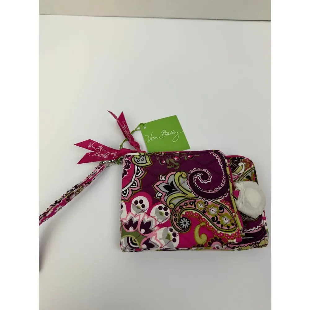 Vera Bradley Very Berry Paisley Wallet Cosmetic Case Wristlet – NWT - Picture 1 of 6